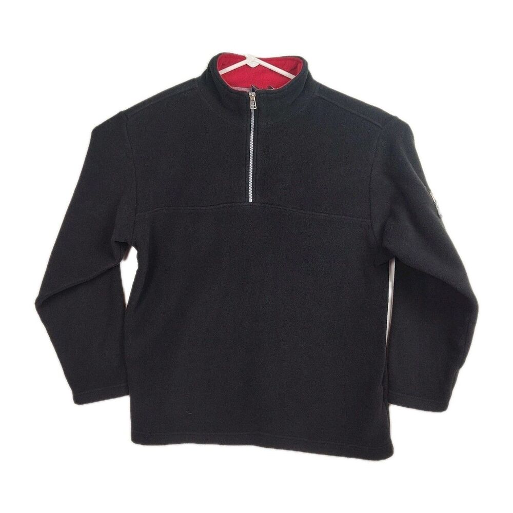 Foot‎ Locker 1/4-Zip Fleece Sweatshirt Men's L Black Mock Neck Pullover